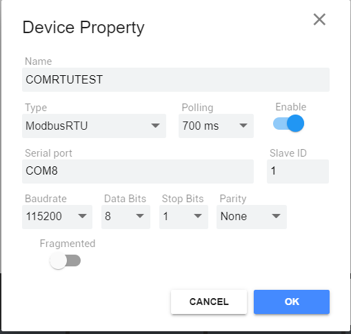 ModbusTCP works, but ModbusRTU doesn't · Issue #293 · frangoteam/FUXA ...