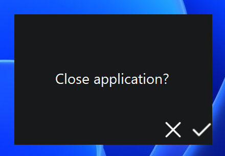 Confirm on close message font size