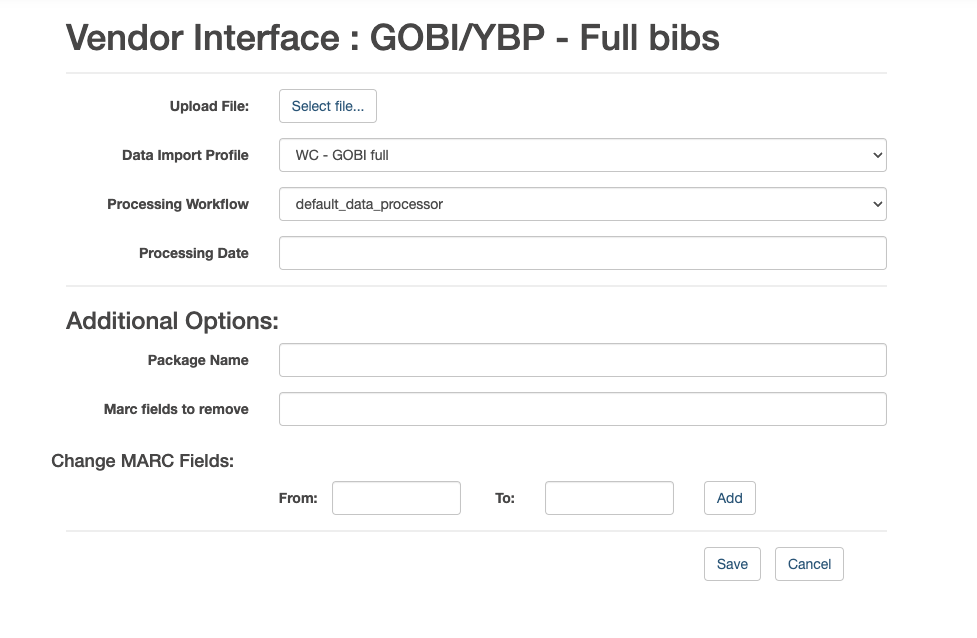 Vendor Load UI: Add vendor_interface configuration edit page/modal ...