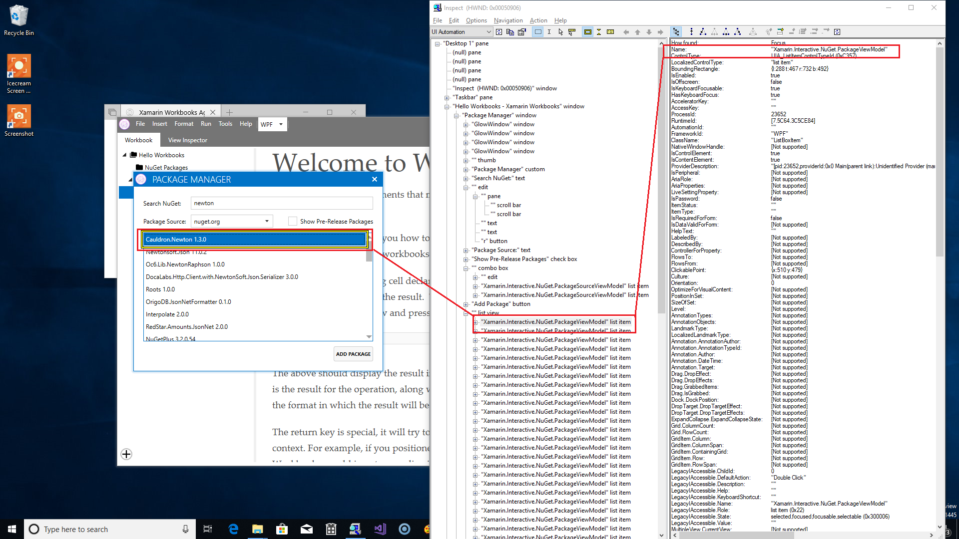 Name property for list item in 'Package manager' window is not defined properly · Issue 367
