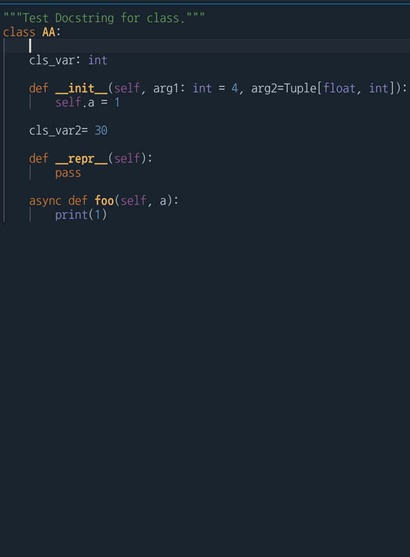 WIP: Add automatic introduction of docstrings for class by ok97465 ...