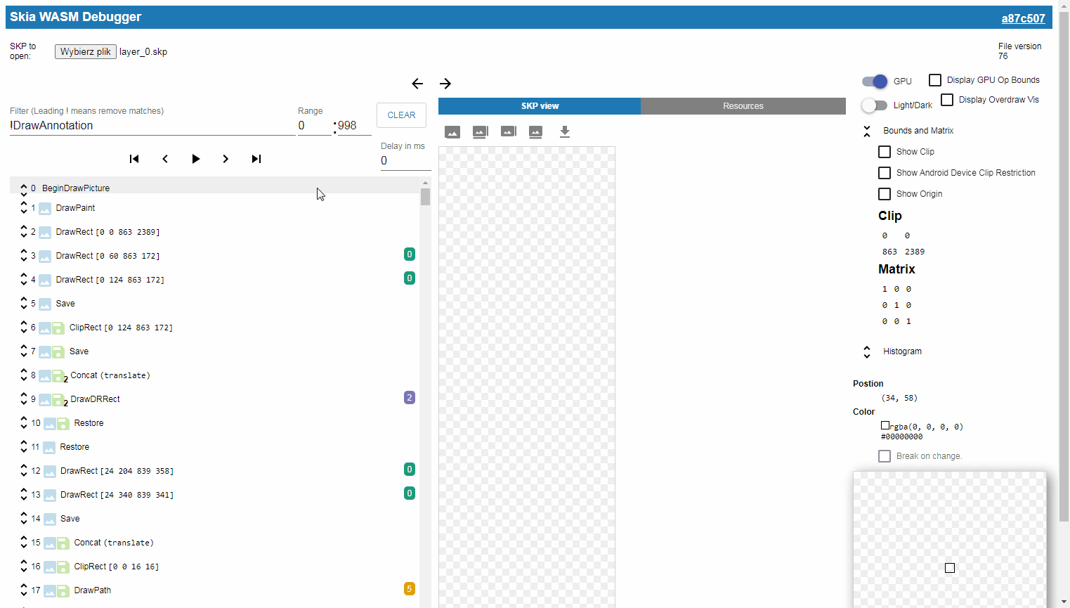 Skia Debugger