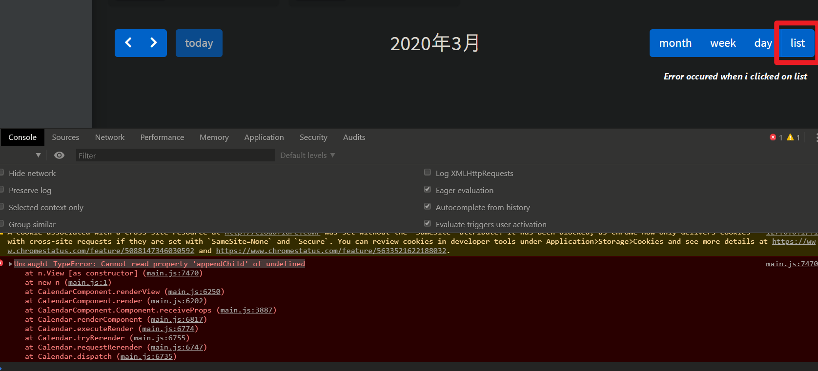 Uncaught TypeError Cannot read property 'appendChild' of undefined