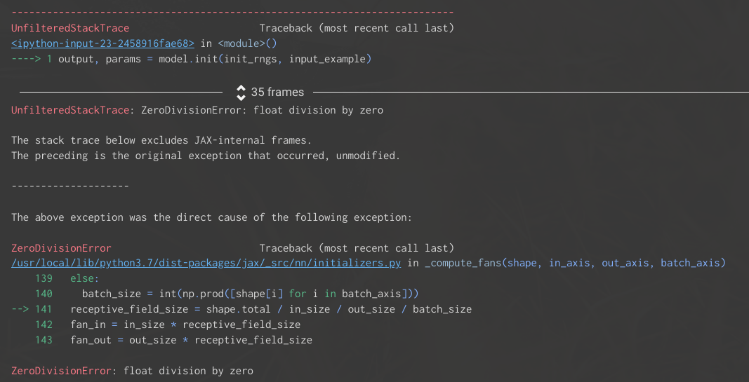 Error when initializing model with `training=False` · google flax ...