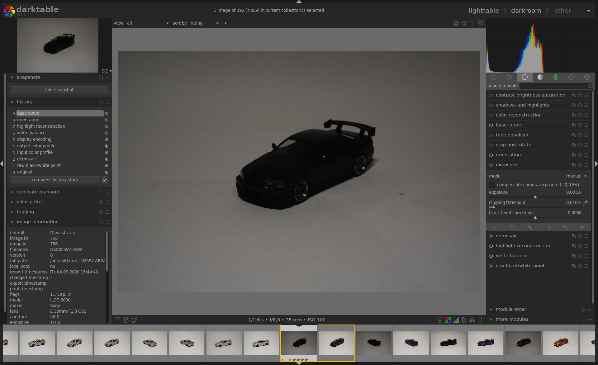 Inconsistent RAW processing with exposure errors after opening a jpeg ...