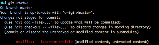 A directory with modified content, untracked content throws error ...