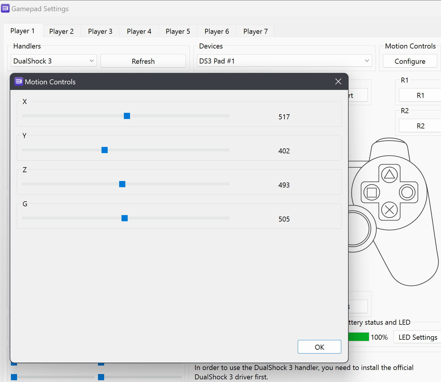 Linux Dualshock 3 motion sensor y not centered · Issue 14656 · RPCS3