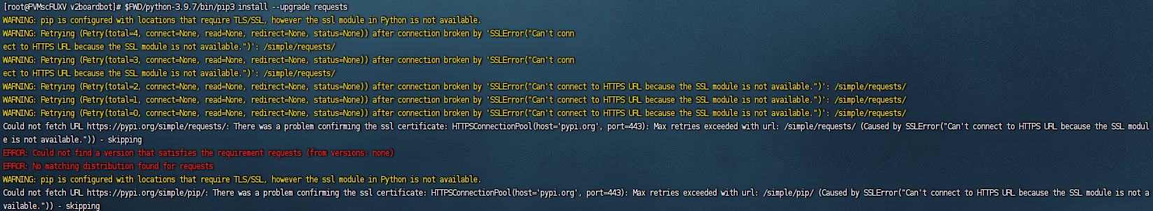 ssl errors while installing python packages from pypi... Python 中的 SSL 模块不可用 · Issue #8 · v2boardbot/v2boardbot · GitHub