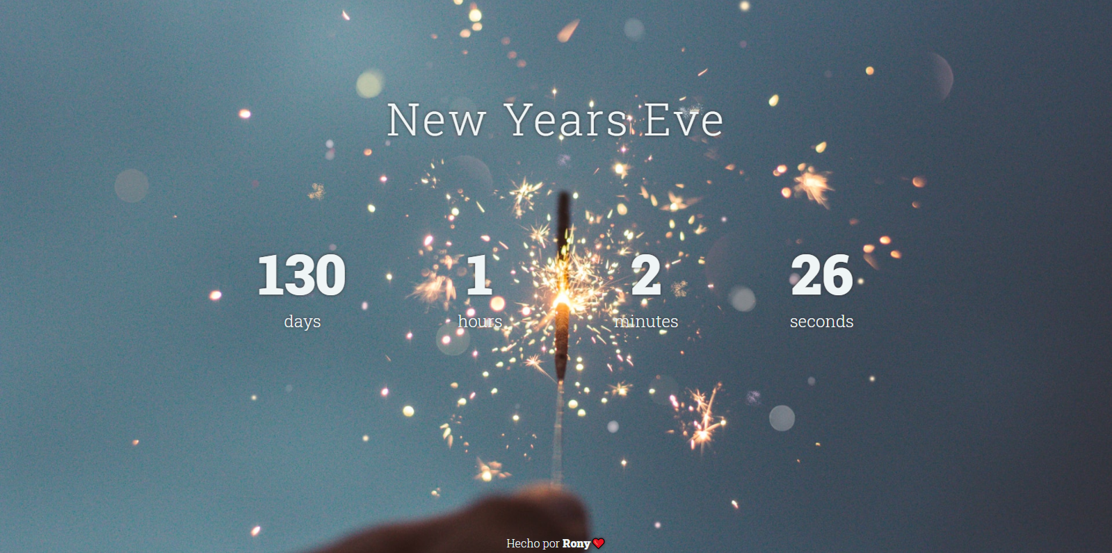 new year countdown tutorial free javascript project... GitHub - rquispeq/10projectsjs: 10 miniproyectos js · GitHub