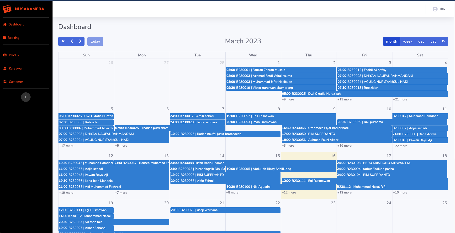 Booking System Nusa