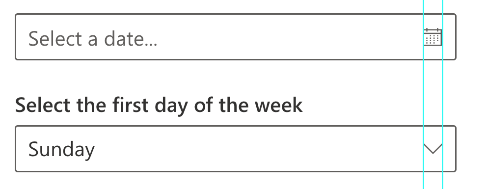 Date picker icon and dropdown icon are not properly aligned · Issue ...