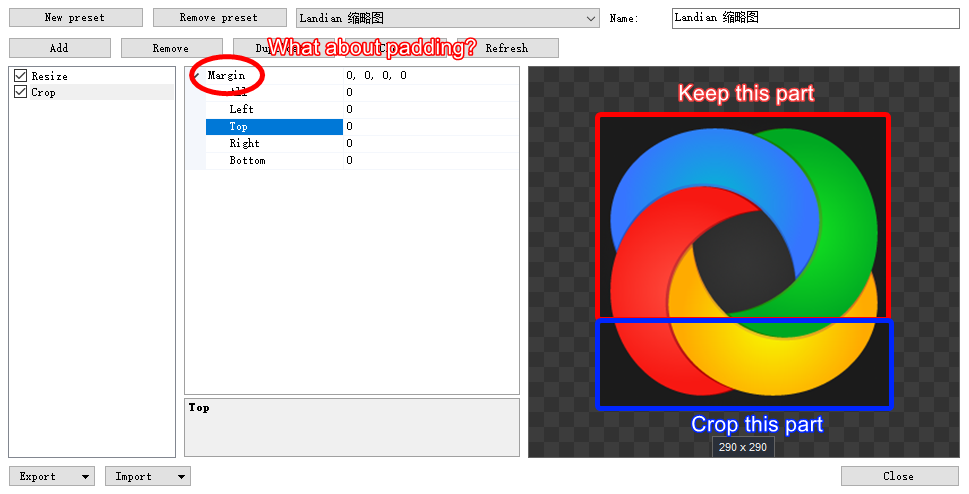Image Effects "Crop padding instead of margin" · Issue #4354 · ShareX ...