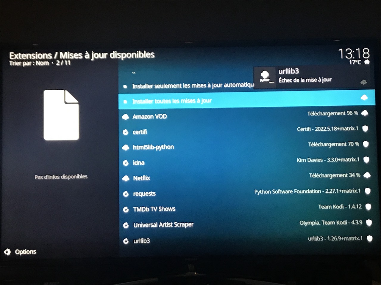 Kodi plugins can't be updated on V35 beta · Issue #6495 · batocera ...