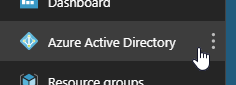 Clicking Azure Active Directory