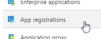 Clicking App registrations