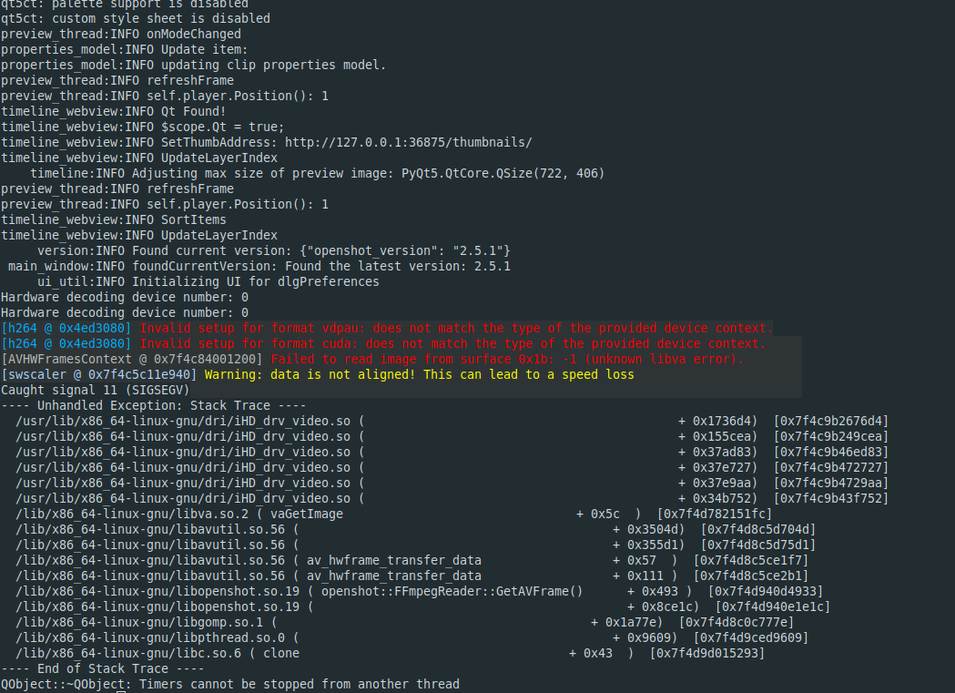 Crashed in linuxmint20.1 · Issue #4094 · OpenShot/openshot-qt · GitHub
