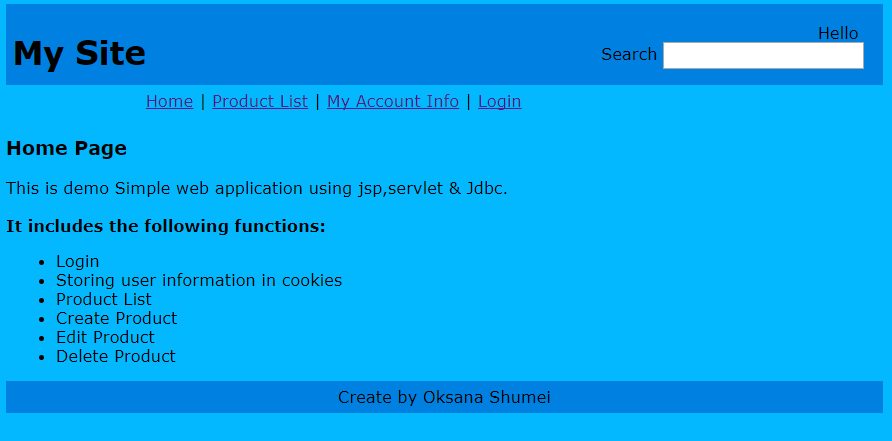 GitHub - OksanaShumei/Java_Web_Application