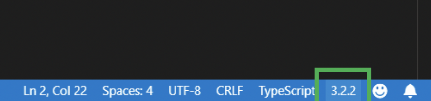 Typescript version no showing up in status bar · Issue #158055 ...