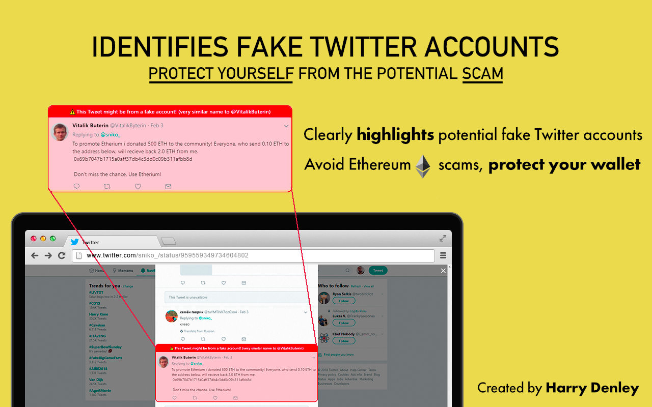 Detects Twitter handles similar to ones in the whitelist and puts an alert ...