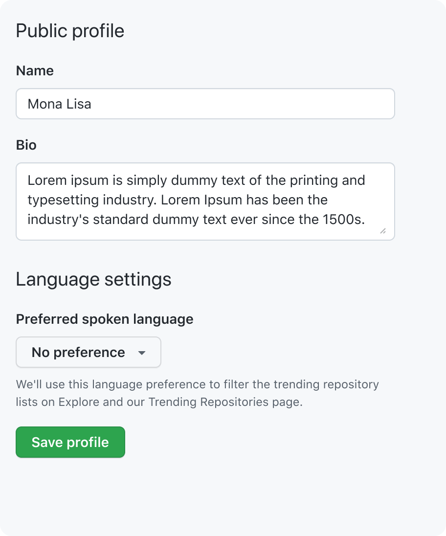 A form with a single section and it contains a dropdown that automatically saves