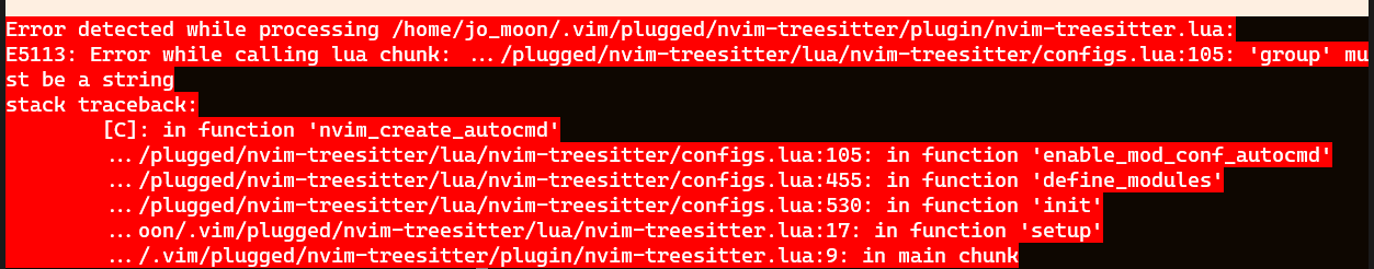 'group' must be a string error raised on startup · Issue #3117 · nvim ...