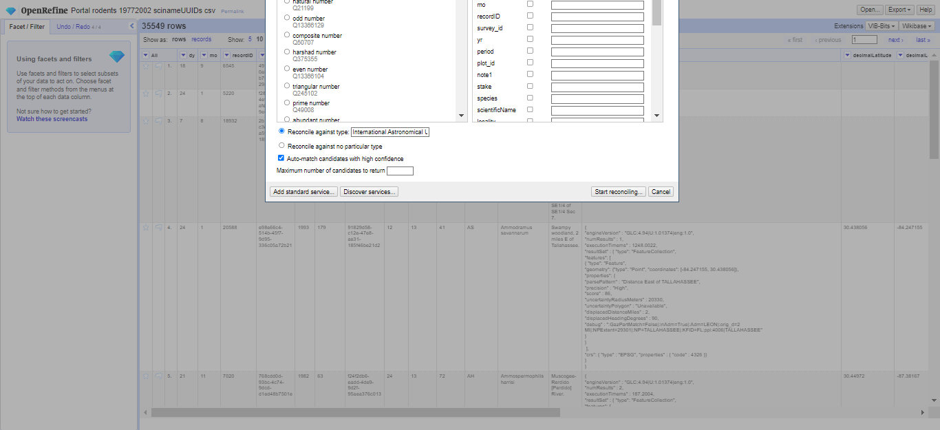 FireShot Capture 023 - Portal rodents 19772002 scinameUUIDs csv - OpenRefine - 127 0 0 1