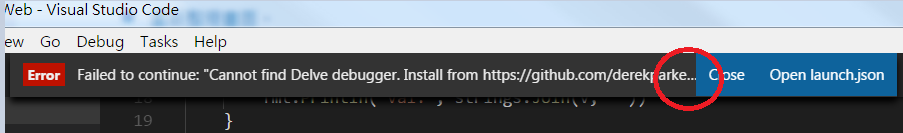 Can't get complete error message which is showed on top of the vscode ...