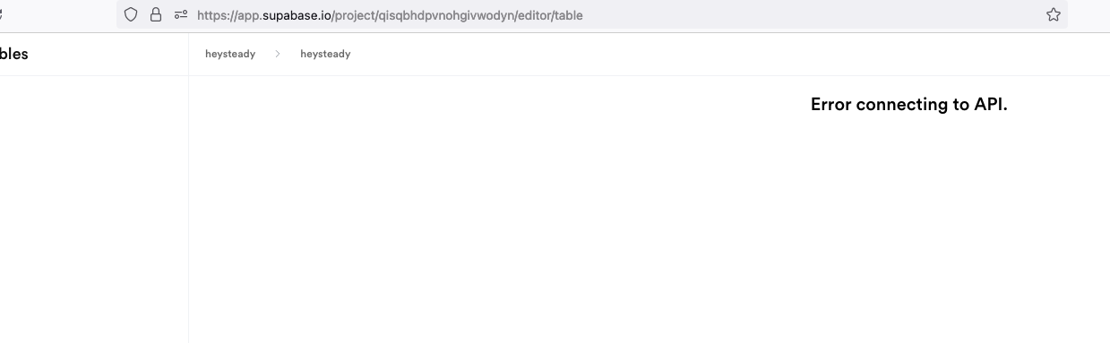 Error connecting to API 🚨 Can't connect at all :O · supabase ...