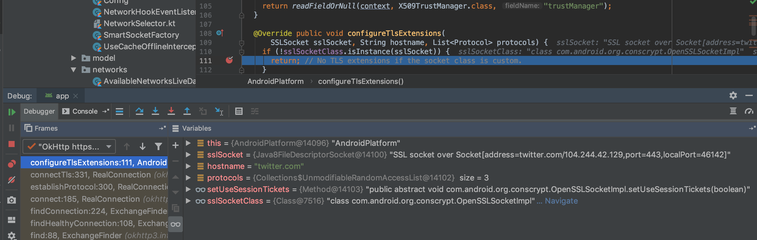 Conscrypt use in Android forces HTTP/1.1 · Issue 5231 · square/okhttp