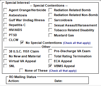 Special Contentions