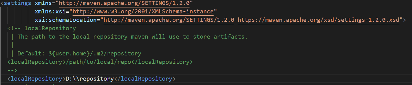 Local Maven Repository Settings