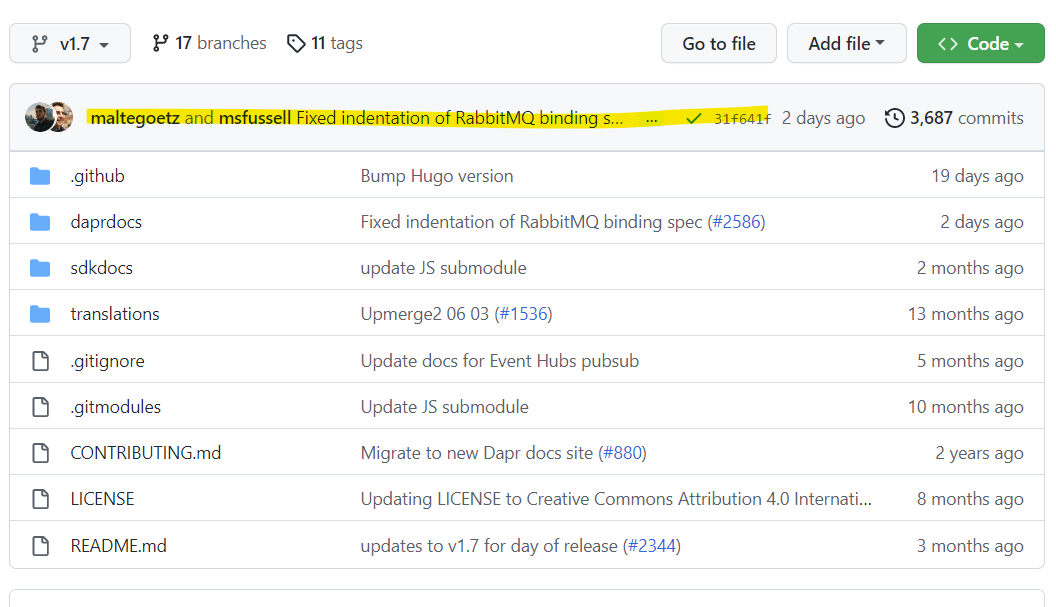 "Last modified" on every page shows the same date and commit · Issue ...