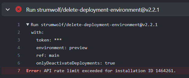 Gets throttled by GitHub when there are more than 100 deployments ...