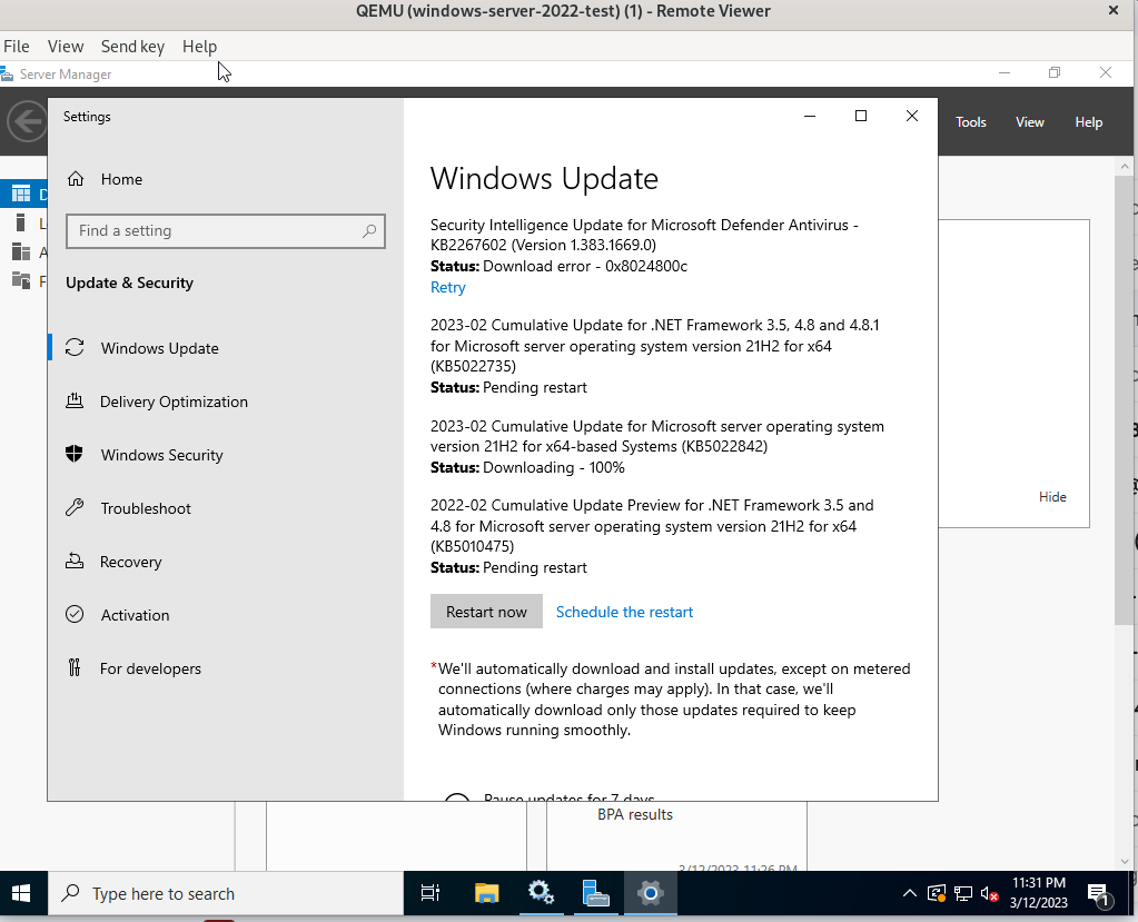 virtioscsi Windows Server 2022 BSOD on startup after installing all