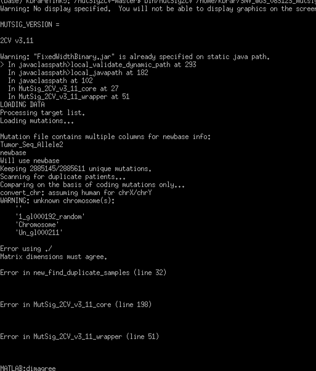 Mutsig crashes with error "matrix dimensions must agree" · Issue 23