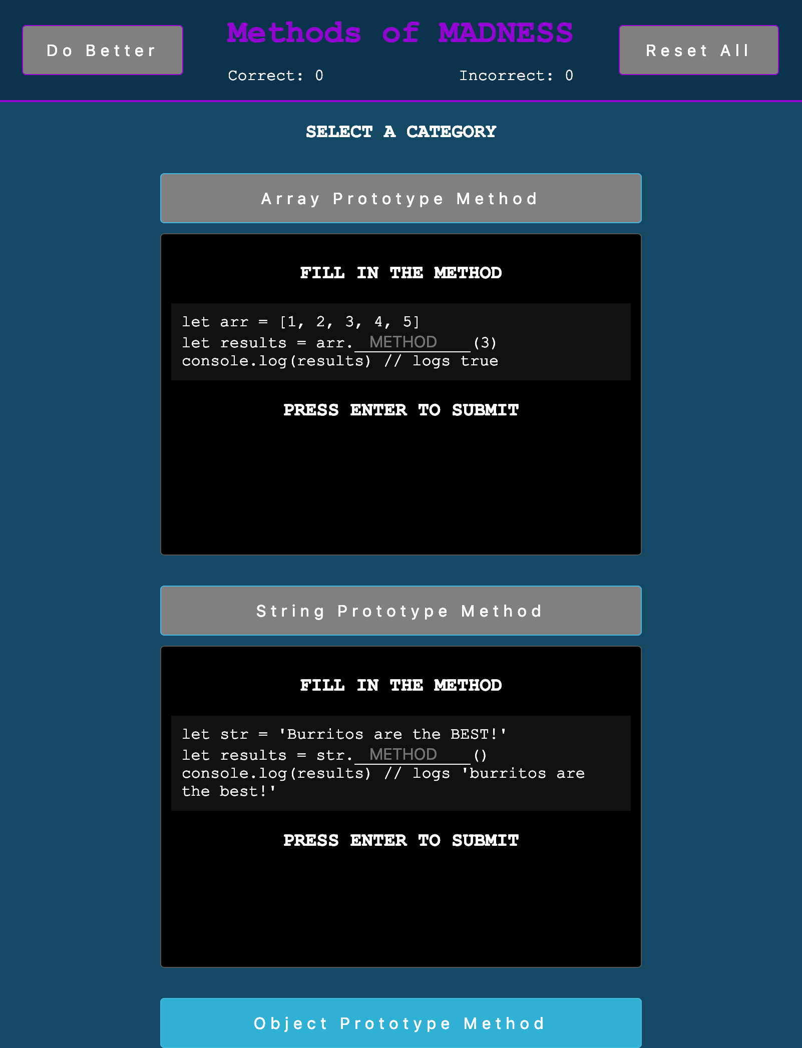 GitHub - DekayHaHa/Method-Flash-Cards: Studying tool for JavaScript ...