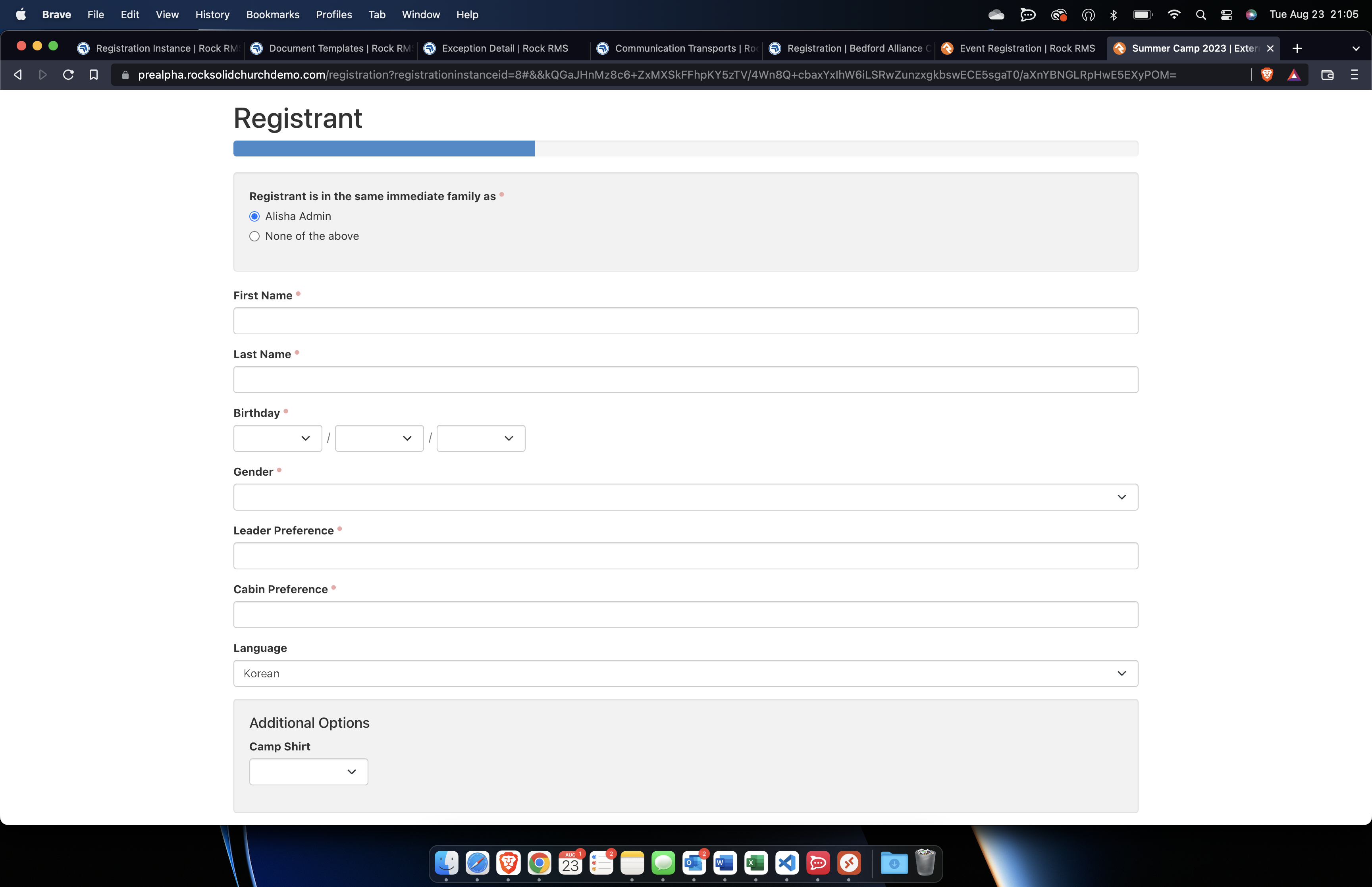 [Alpha v14.0] - Obsidian Registration Entry Block does not honor ...