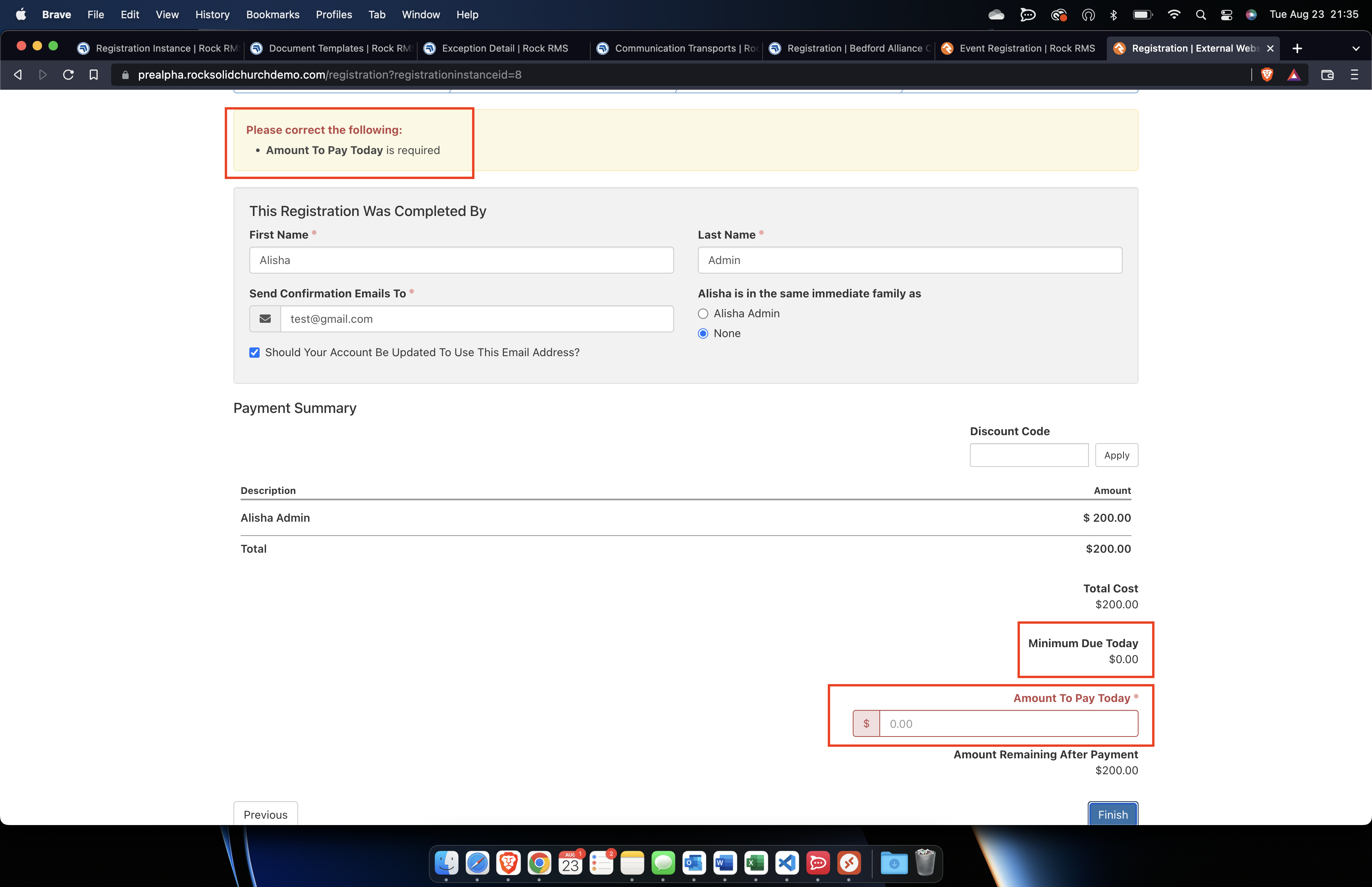 [Alpha v14.0 ] - Obsidian Registration Entry Block Minimum Payment ...