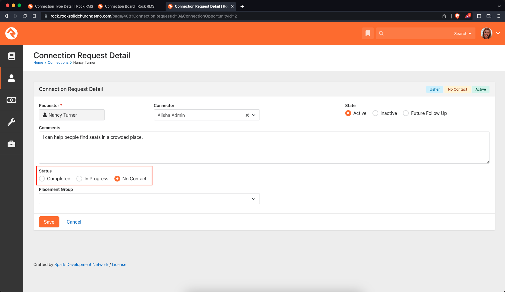 Connection Status Order Issue on Connection Request Detail Block ...