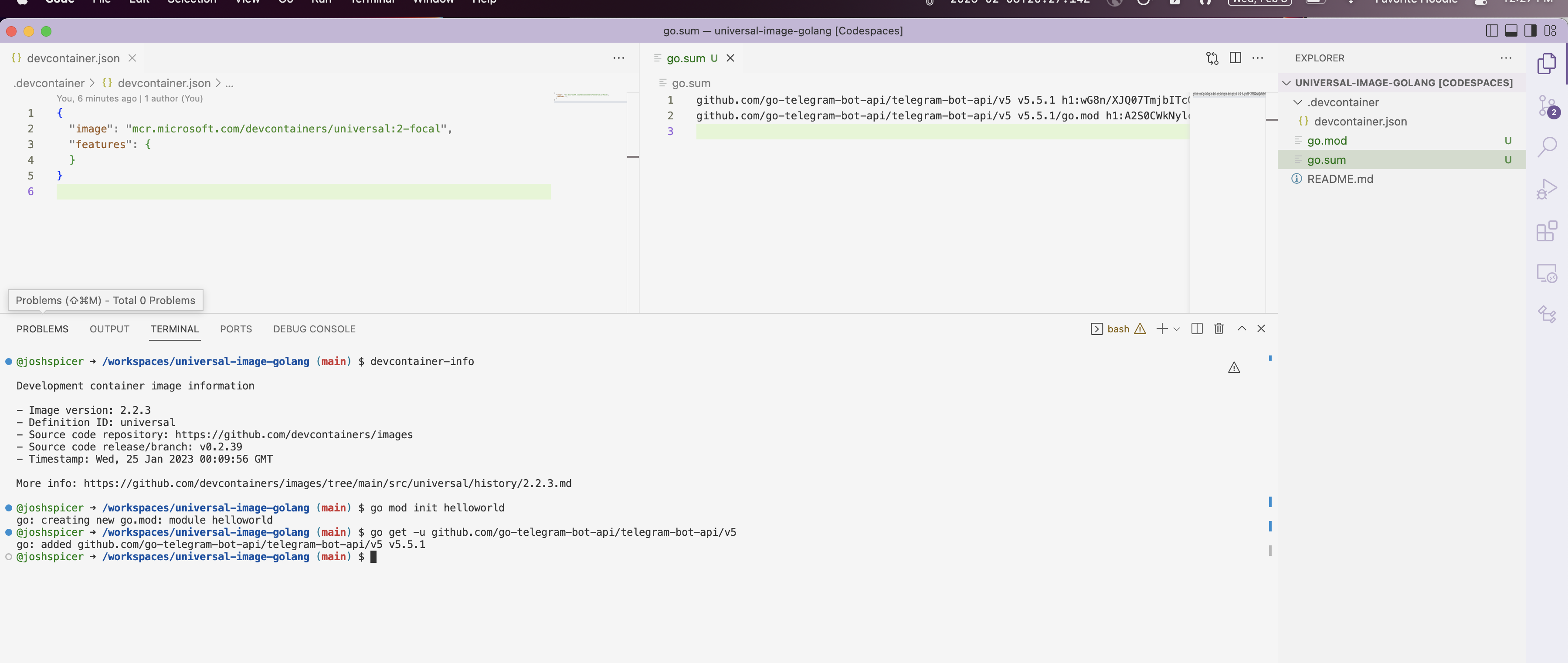go pkgs cannot be installed in latest universal image · Issue #405 ...