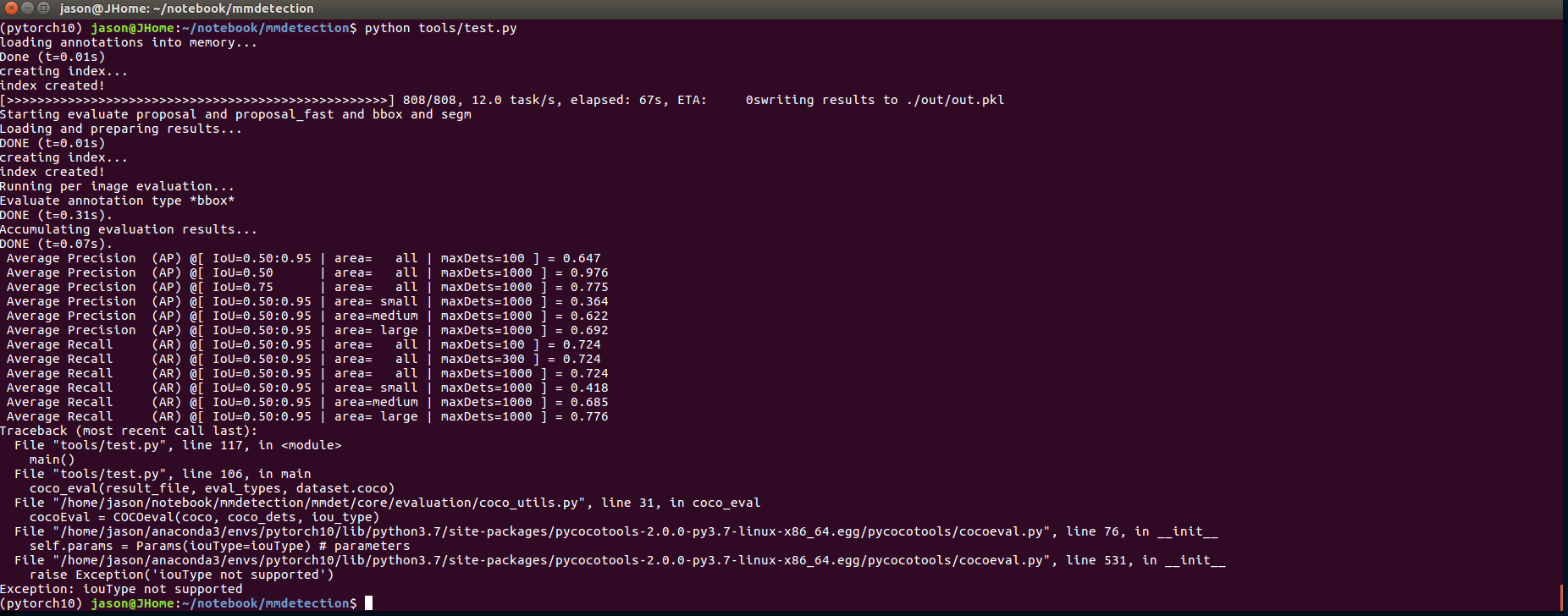 When I executed test.py, this error occurred. Can you help me with this ...