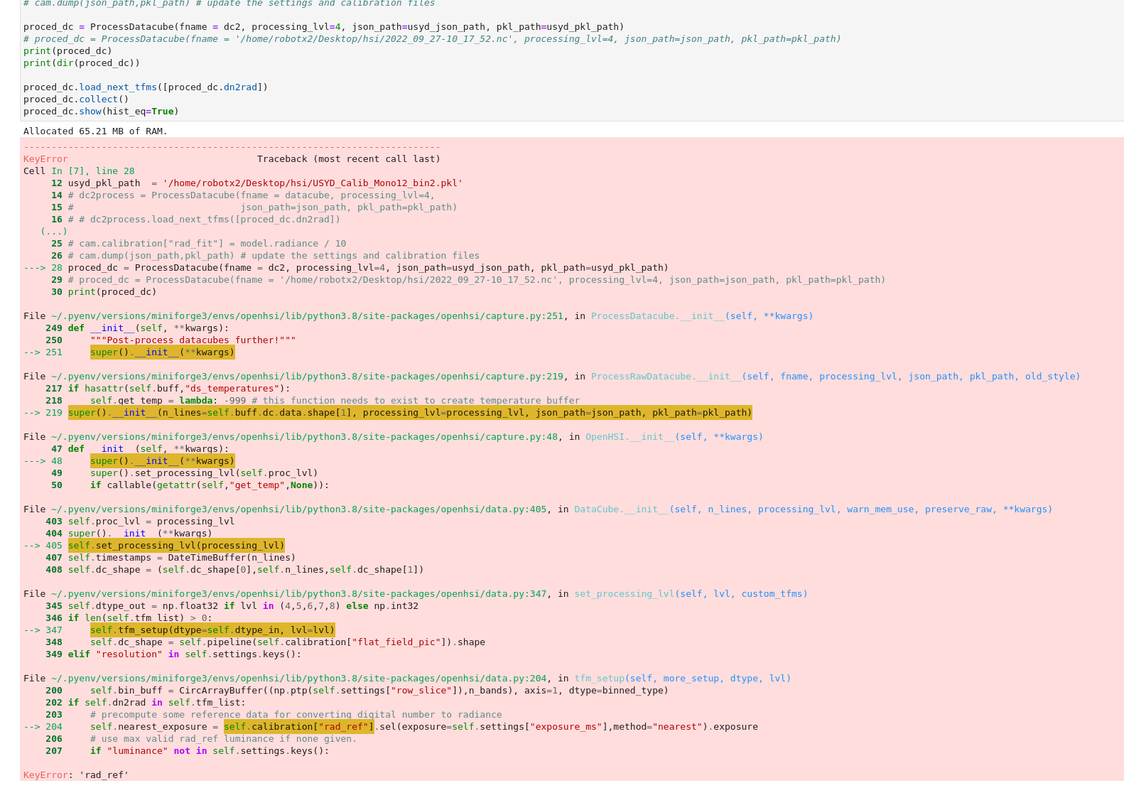 key error rad_fit , dark_current · Issue #43 · openhsi/openhsi · GitHub