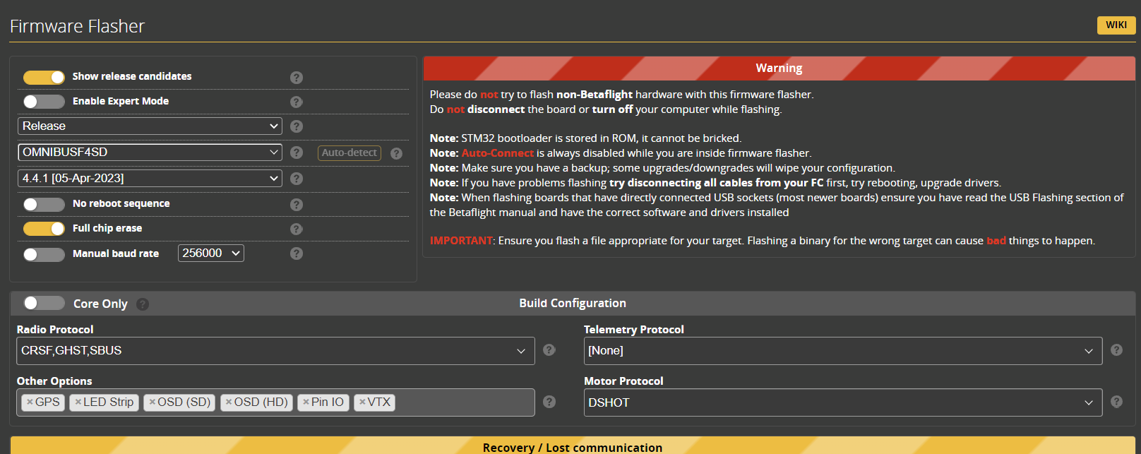 Feature Request User selectable firmware variations for upgrade page · Issue 10676 · mavlink