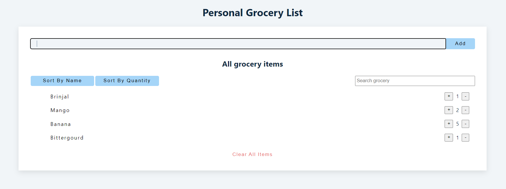 GitHub - Saisathish/Grocery_List_Assign: Grocery list app using react