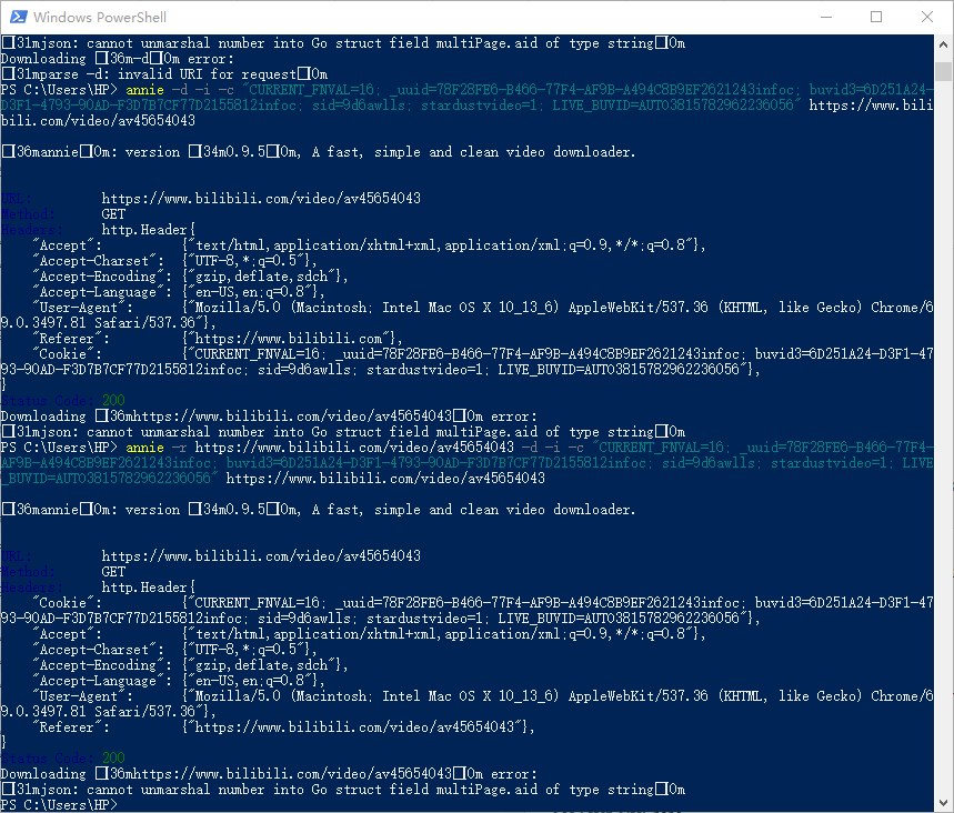 B站单视频无法下载，cookie也不行 · Issue #593 · iawia002/lux · GitHub