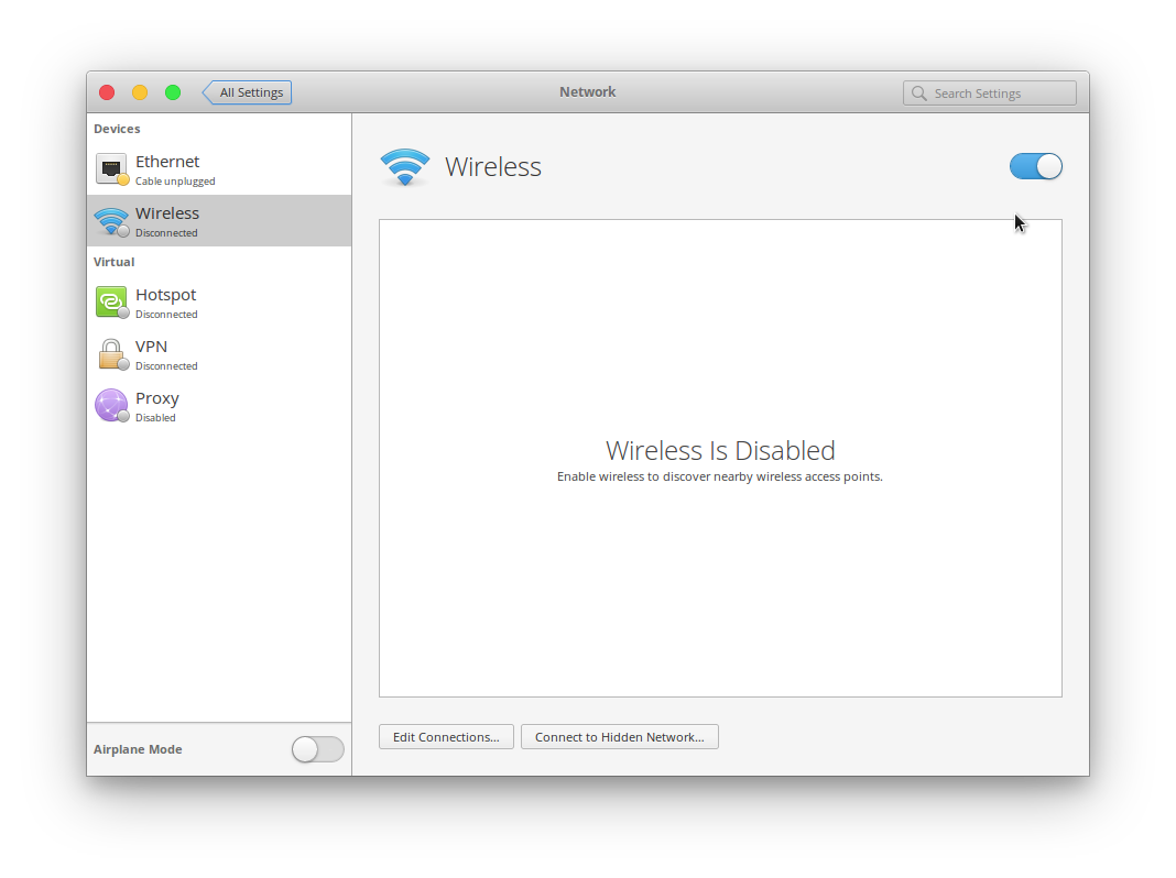 WiFi toggle button not working properly · Issue 84 · elementary