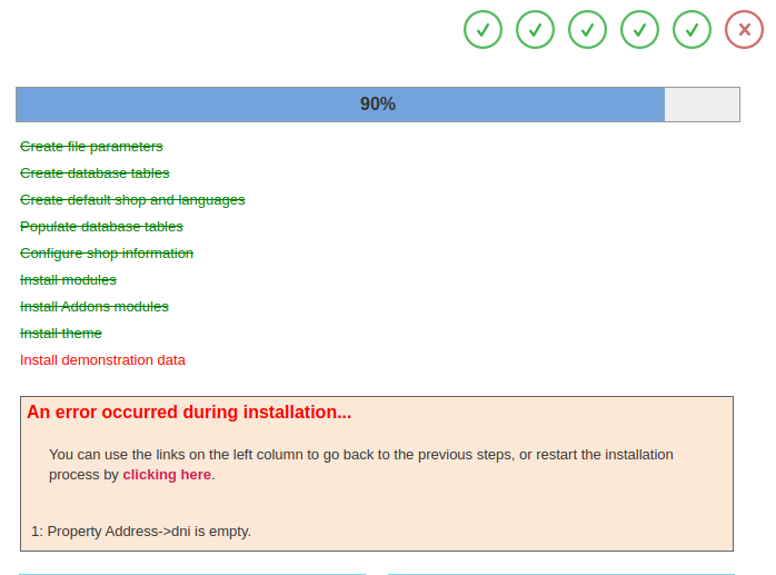 Installation stuck after installing fixtures of prestashop-shop-creator ...