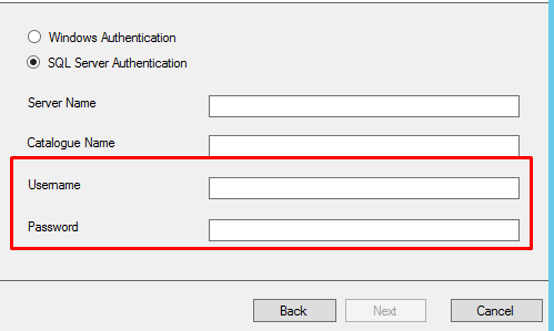 Question: Sql Server/Windows Authentication for Sql Database · Issue ...