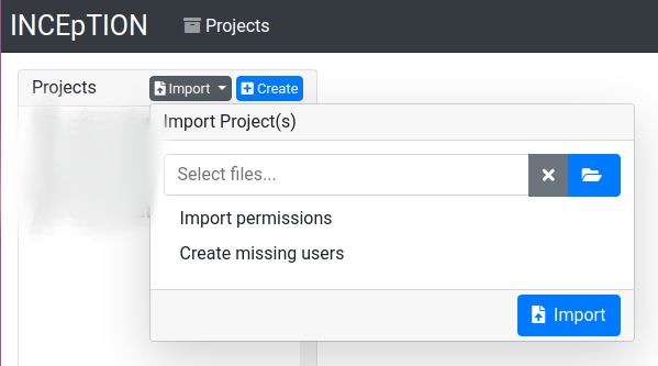 Project import dialog is missing checkboxes · Issue #1653 · inception ...