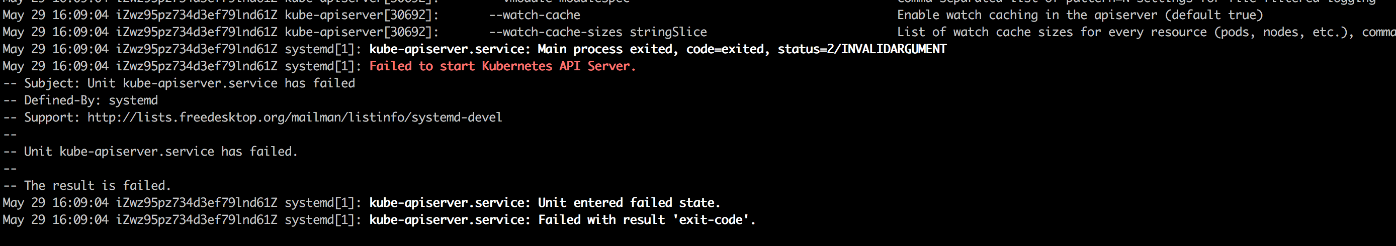Api Sever Issue Error API Server Start Failed with no clearly exception details · Issue ...